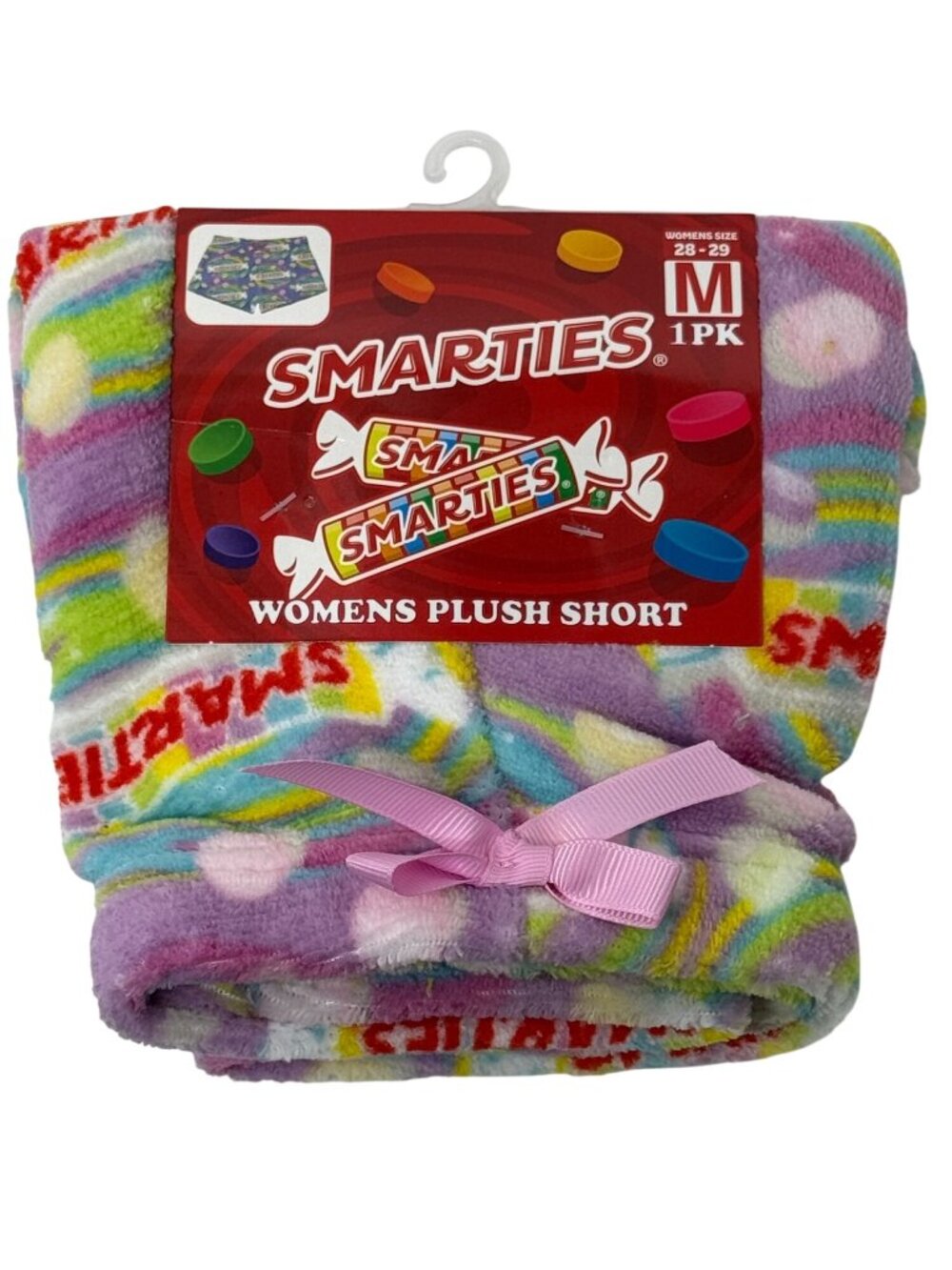 Smarties Plush Lounge Shorts Size Medium Fuzzy Pajama Shorts